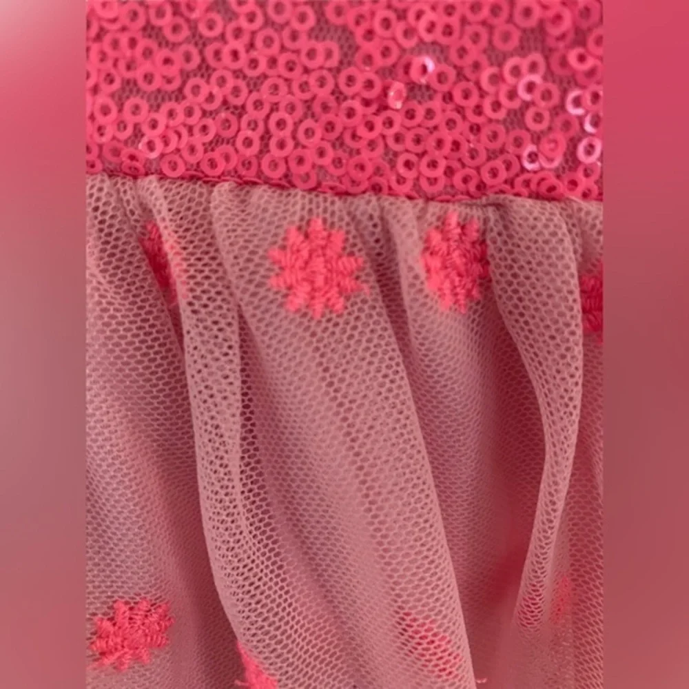 Little girls hot pink sequin dress. Size 18-24 month. Excellent condition.